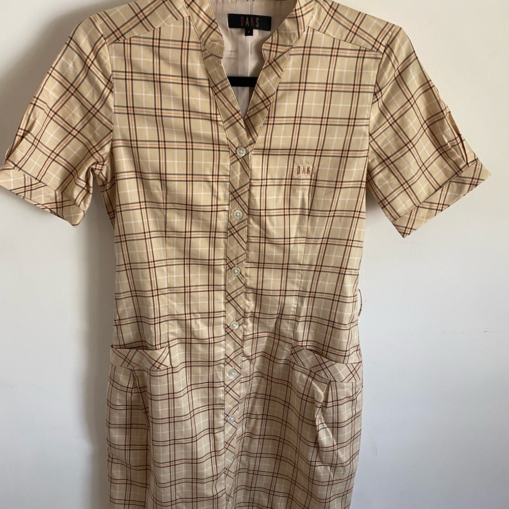 DAKS Plaid‎ Women's Shirt Dress Alternative Grunge Rocker